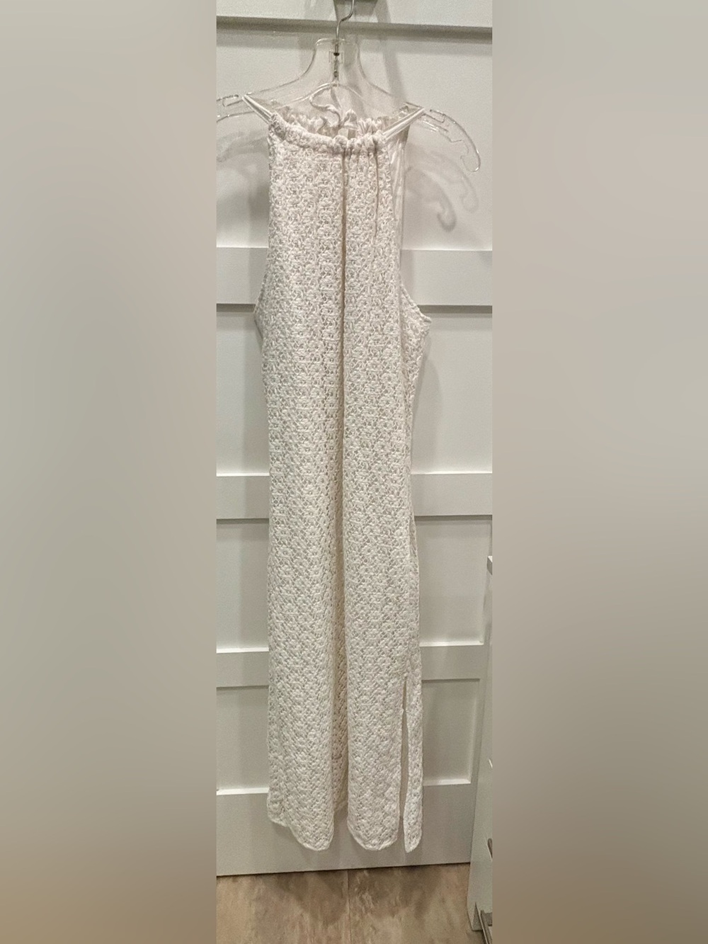 a new day White Halter Textured Maxi Dress